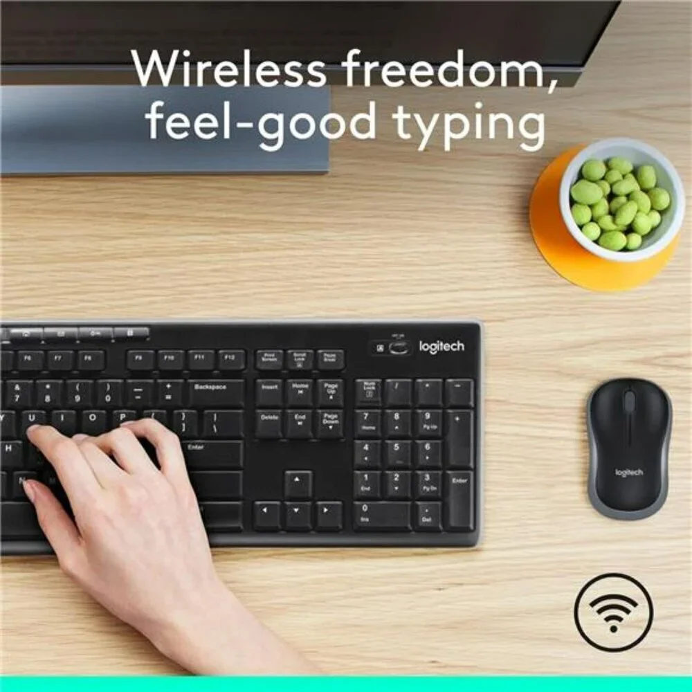 Logitech MK270 Wireless Keyboard And Mouse Combo For Windows, 2.4 GHz Wireless,